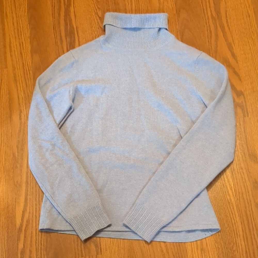 Ann Taylor Light Blue Turtleneck Sweater